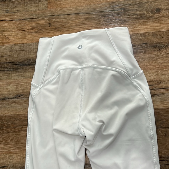 LULULEMON WOMENS SWIFT SPEED 7/8 TIGHT MESH LEGGINGS WHITE Sz 2 - Picture 4 of 7